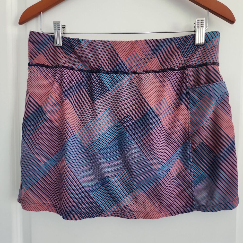 Smartwool Merino Wool Blend Lined Skirt Skort Size Small Multicolor Print